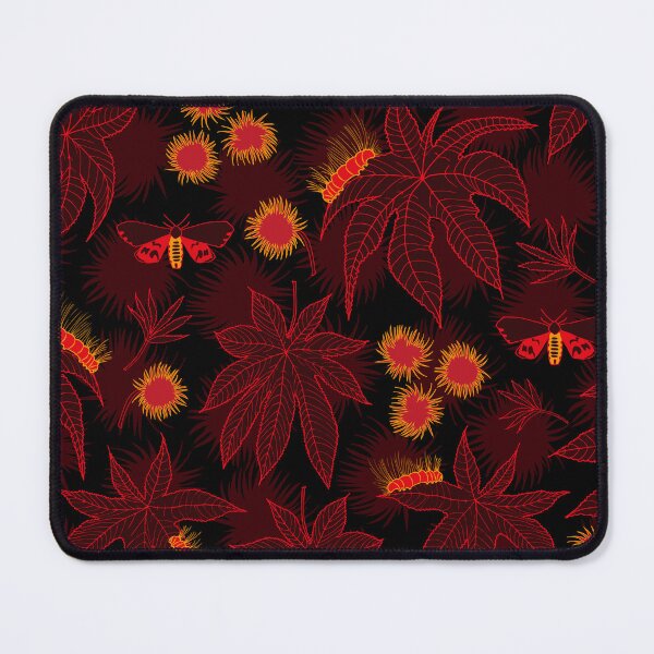 Item preview, ricinus and moths - dark red designed and sold by kobyakov.