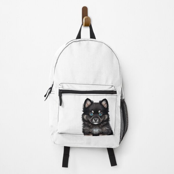 Item preview, Cute blue-eyed Pomsky/Mini Husky Puppy digital art drawing for printables designed and sold by BHC-P.