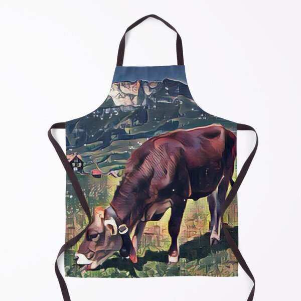 Item preview, Brown Cow grazing in the pasture at night designed and sold by FarmsteadAcers.