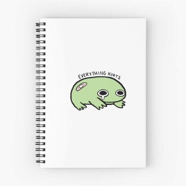 Item preview, Everything Hurts | Crying Green Frog with Bandage designed and sold by iristocat.