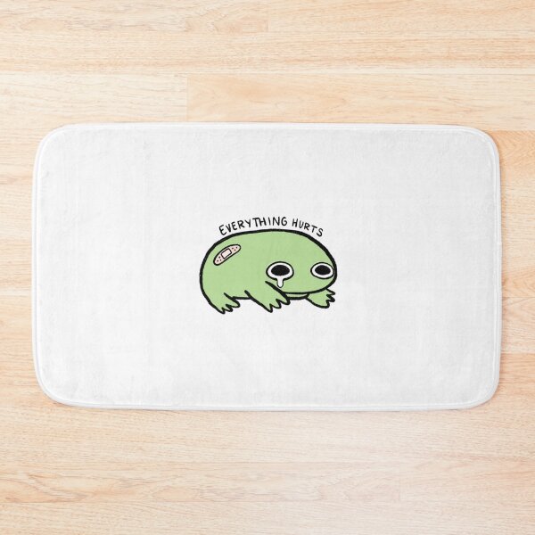 Item preview, Everything Hurts | Crying Green Frog with Bandage designed and sold by iristocat.