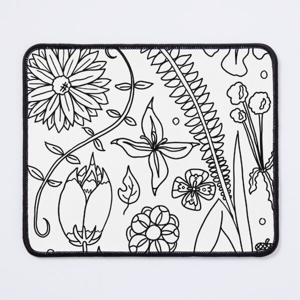 Item preview, Flowery Coloring Page designed and sold by plotDriving-NPC.