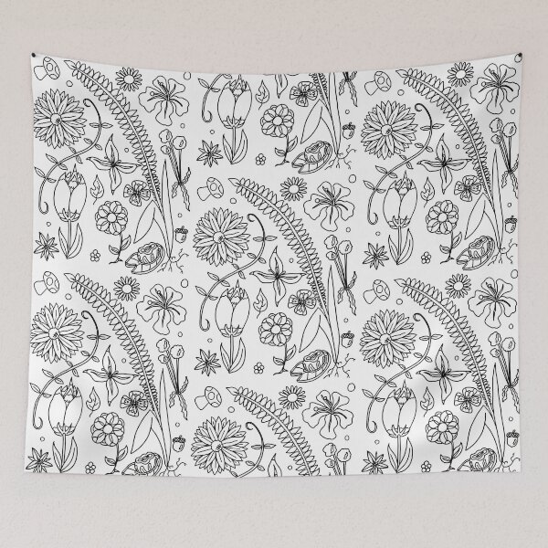 Item preview, Flowery Coloring Page designed and sold by plotDriving-NPC.