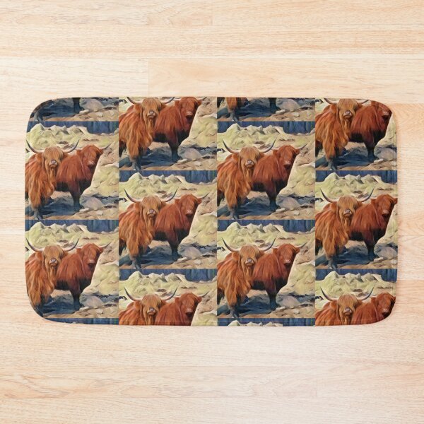 Item preview, Funny Curious Highland Cows Looking right at you designed and sold by FarmsteadAcers.