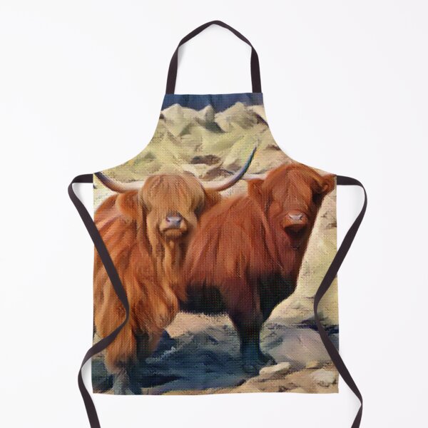 Item preview, Funny Curious Highland Cows Looking right at you designed and sold by FarmsteadAcers.