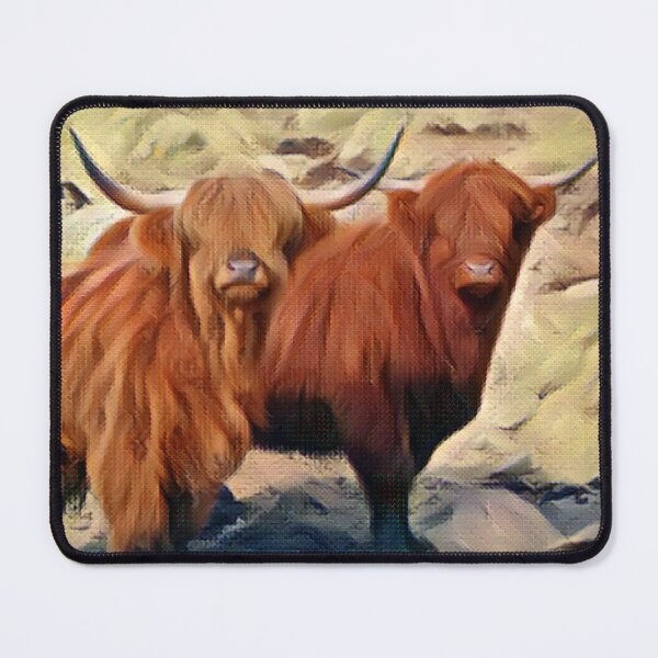 Item preview, Funny Curious Highland Cows Looking right at you designed and sold by FarmsteadAcers.