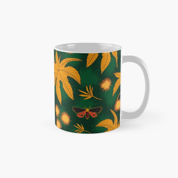 Item preview, ricinus and moths - green-orange designed and sold by kobyakov.