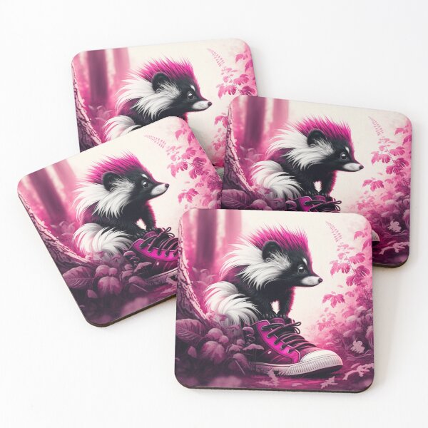 Item preview, Quirky Magenta Skunk designed and sold by TheArtfulAllie.