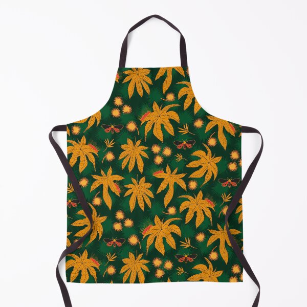 Item preview, ricinus and moths - green-orange designed and sold by kobyakov.
