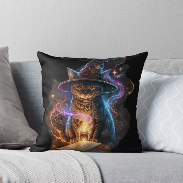 Item preview, Mystical Wizard Cat With Hat designed and sold by 9LivesCats.