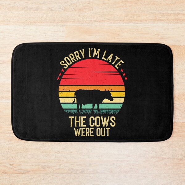 Item preview, Sorry I'm Late The Cows Were Out - Retro Vintage Funny Cow Lovers Gift designed and sold by Creative Angel.