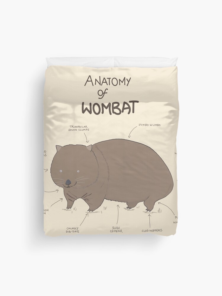 Imagen 1 de 2, Funda nórdica con la obra anatomía del wombat, diseñada y vendida por R-Y-T-H-M.