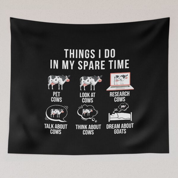 Item preview, Things I Do In My Spare Time - Funny Cow Lovers Gift designed and sold by Creative Angel.