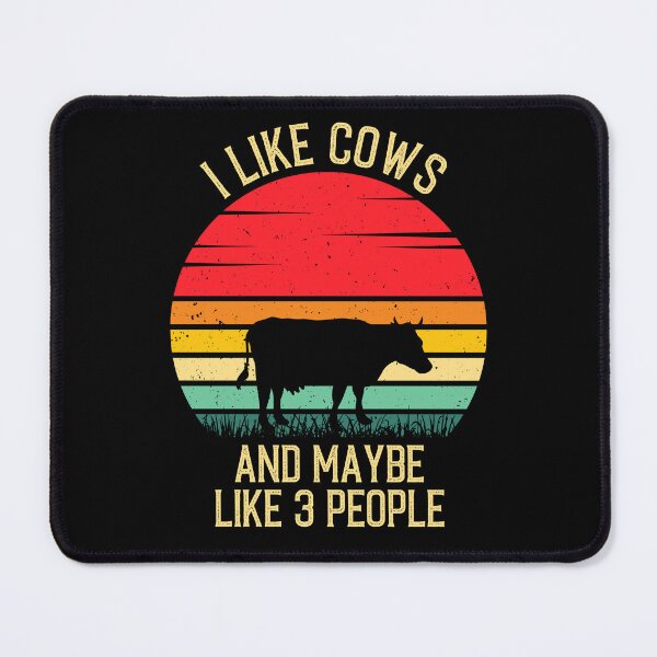 Item preview, I like Cows And Maybe Like 3 People - Retro Vintage Funny Cow Lovers Gift designed and sold by Creative Angel.