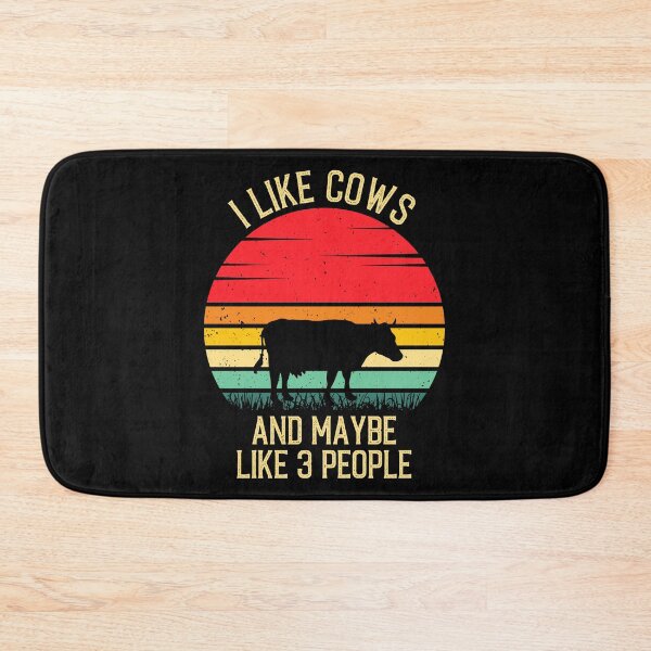 Item preview, I like Cows And Maybe Like 3 People - Retro Vintage Funny Cow Lovers Gift designed and sold by Creative Angel.