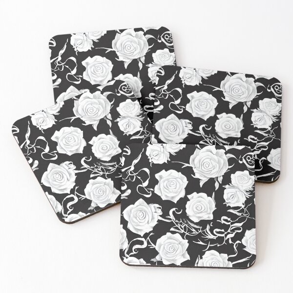 Item preview, White Roses designed and sold by Poetic Patterns Studio.