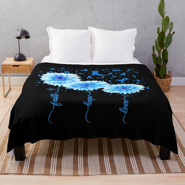 Item preview, Faith Hope Love Blue Daisy Flower Colon Cancer Cancer designed and sold by Melanies16.