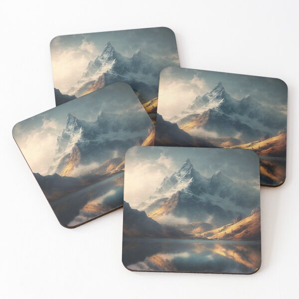 Item preview, Misty Mountain Lake  designed and sold by UbeeU-Pixels.