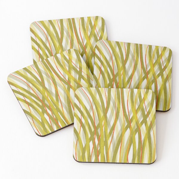 Item preview, Curved Lines Green Orange designed and sold by FAROSSTUDIO.