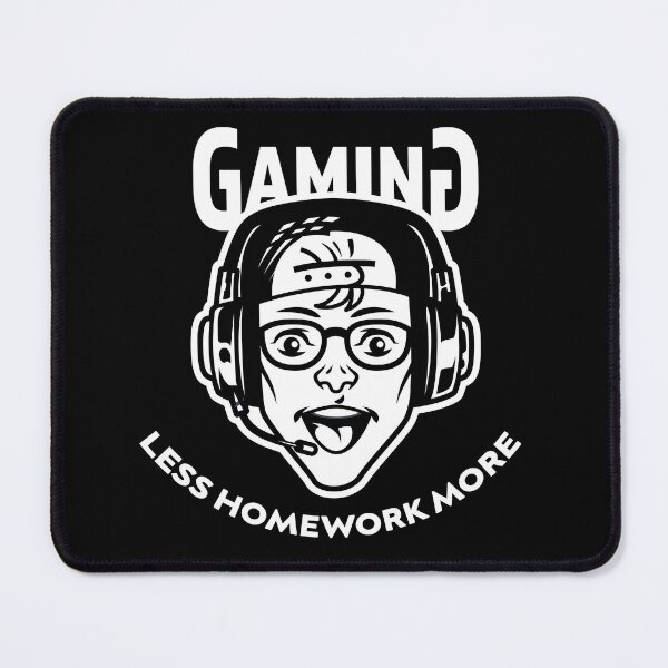 Item preview, Less Homework more Gaming - Video game homework   designed and sold by AMGUIN.