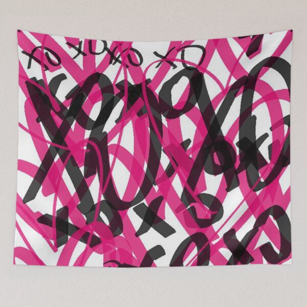 Item preview, xoxo Illustration black & pink designed and sold by nataliabrito.