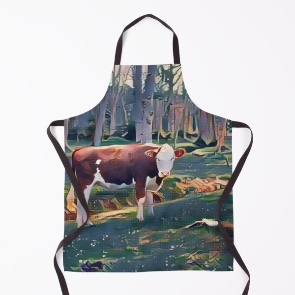Item preview, Brown and white Farm cow looking at me designed and sold by FarmsteadAcers.