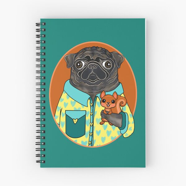 Item preview, Squishy Brindle Pug with Squirrel designed and sold by FivePugs.
