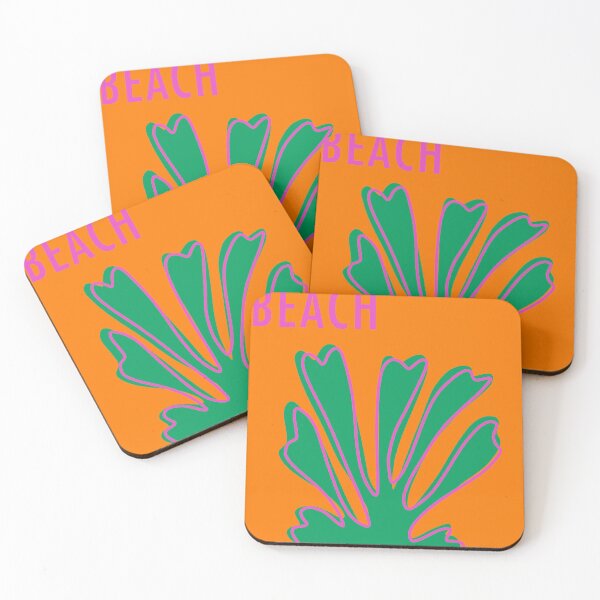 Item preview, hermosa beach coral minimalist art designed and sold by goldenkiwisugar.
