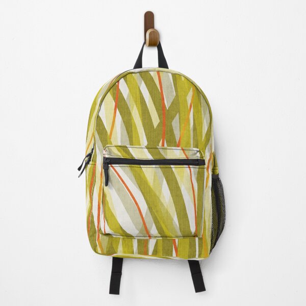 Item preview, Curved Lines Green Orange designed and sold by FAROSSTUDIO.