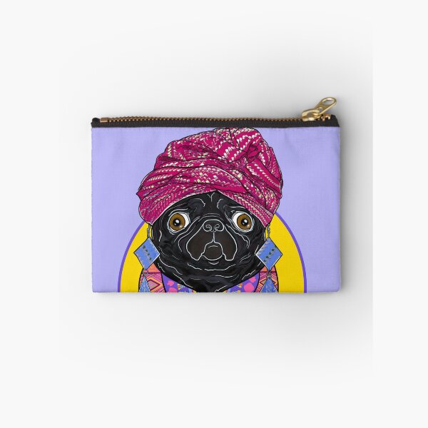 Item preview, Squishy Black Pug with African Vibes designed and sold by FivePugs.