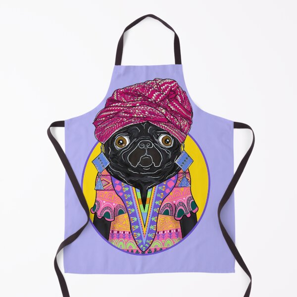 Item preview, Squishy Black Pug with African Vibes designed and sold by FivePugs.