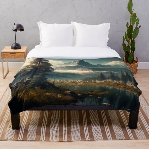 Item preview, bosque montaña arte designed and sold by UbeeU-Pixels.