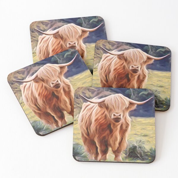 Item preview, Harry Brown Highland Cow Long horned designed and sold by FarmsteadAcers.