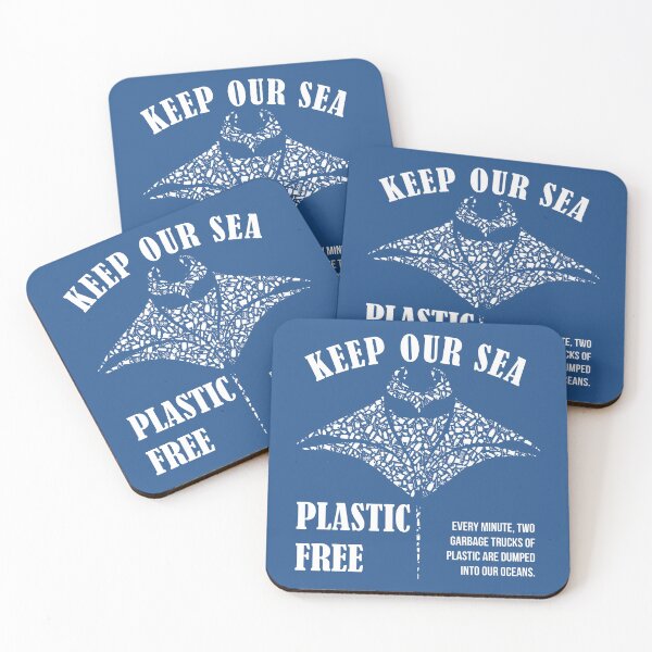 Item preview, Keep Our Sea Plastic Free Manta Ray designed and sold by Mtbirdies.