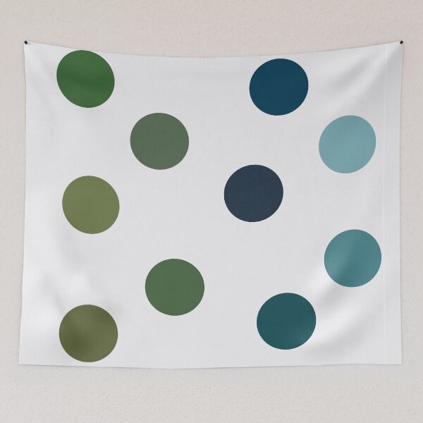 Item preview, Scattered Green & Blue Circles designed and sold by PSCSCo.