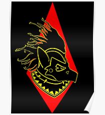 Ulfhrafn - Diamond Rune - Red Black Yellow Poster