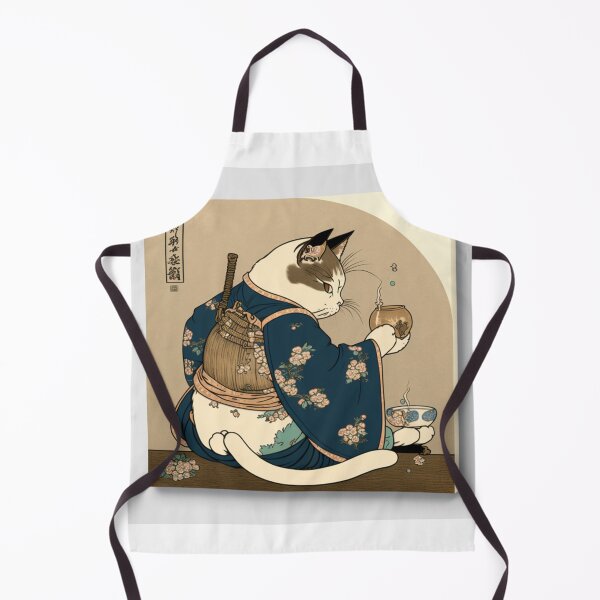 Item preview, Ukiyo-E kimono Japanese Cat In Kimono designed and sold by JCatDesign.