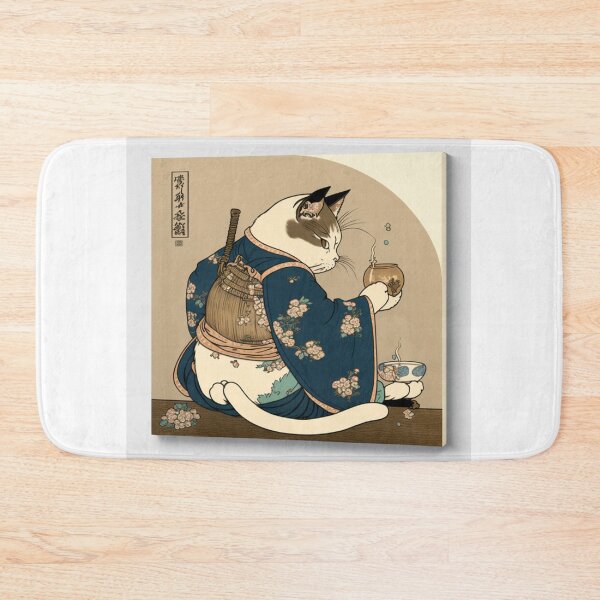 Item preview, Ukiyo-E kimono Japanese Cat In Kimono designed and sold by JCatDesign.