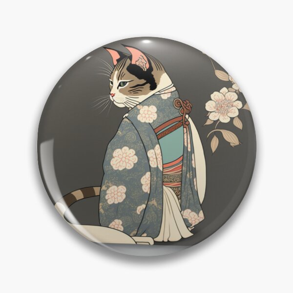 Artikelvorschau, Ukiyo-E Kimono Japanische Katze im Kimono entworfen und verkauft von JCatDesign.