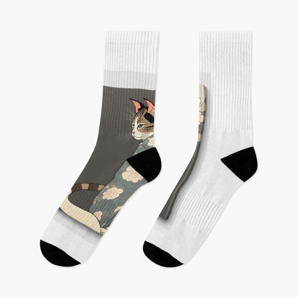 Item preview, Ukiyo-E kimono Japanese Cat In Kimono designed and sold by JCatDesign.