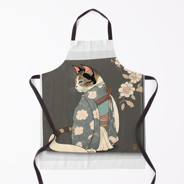 Item preview, Ukiyo-E kimono Japanese Cat In Kimono designed and sold by JCatDesign.