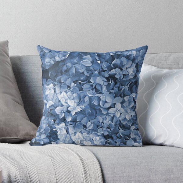 Teal Blue Jacobean Floral Throw Pillow by World Market