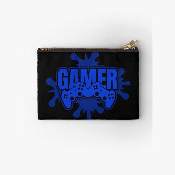 Artikelvorschau, Gamer Controller blaue Farbspritzer entworfen und verkauft von Phrazify.