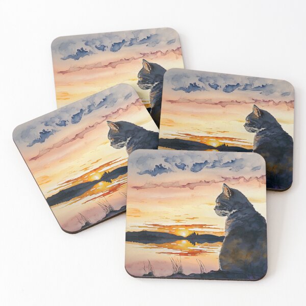 Item preview, Cat Watching The Sunset designed and sold by Wall-Art-Design.