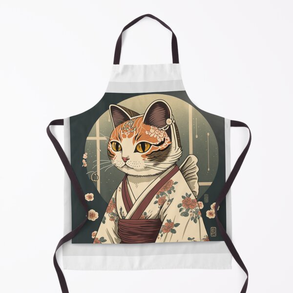 Item preview, Ukiyo-E kimono Japanese Cat In Kimono designed and sold by JCatDesign.