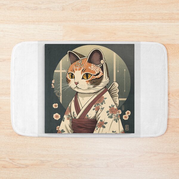 Item preview, Ukiyo-E kimono Japanese Cat In Kimono designed and sold by JCatDesign.