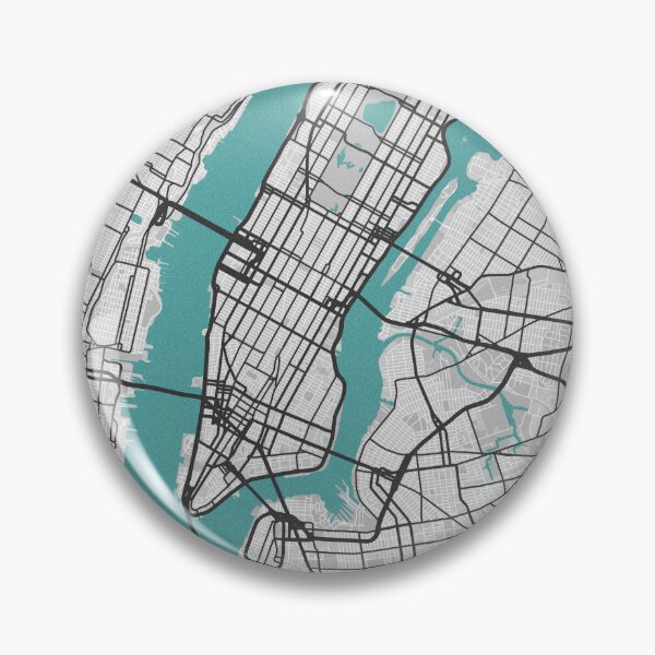 Item preview, New York City NY USA Map - Minimal Style w/ Roads designed and sold by wxnw-designs.