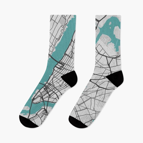 Item preview, New York City NY USA Map - Minimal Style w/ Roads designed and sold by wxnw-designs.