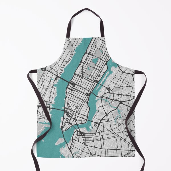 Item preview, New York City NY USA Map - Minimal Style w/ Roads designed and sold by wxnw-designs.