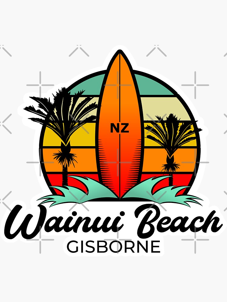 "Wainui Beach, East Coast, New Zealand" Sticker for Sale by Kiwidom